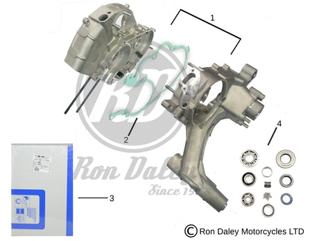 Vespa PX/T5 Crankcase Bearing, Gasket Assembly