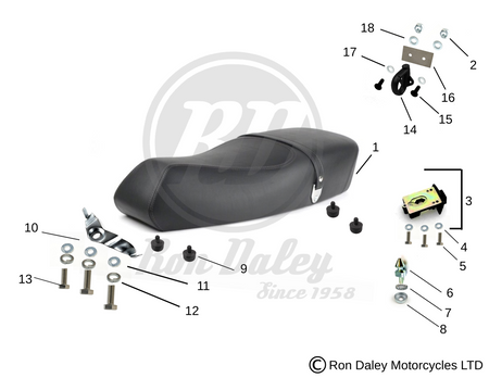 Vespa PX/T5 Seat Assembly