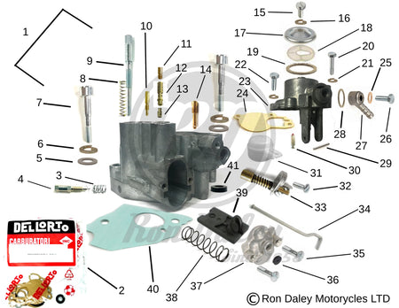 Vespa PX & Vespa T5 Carburettor Diagram for the SI Carburettor