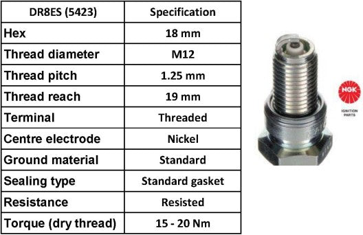 NGK Spark Plug DR8ES